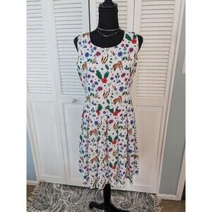 Paper Plane London Dress Women's M (UK L) Cheetah Jungle Print Whimsy Sheer NEW